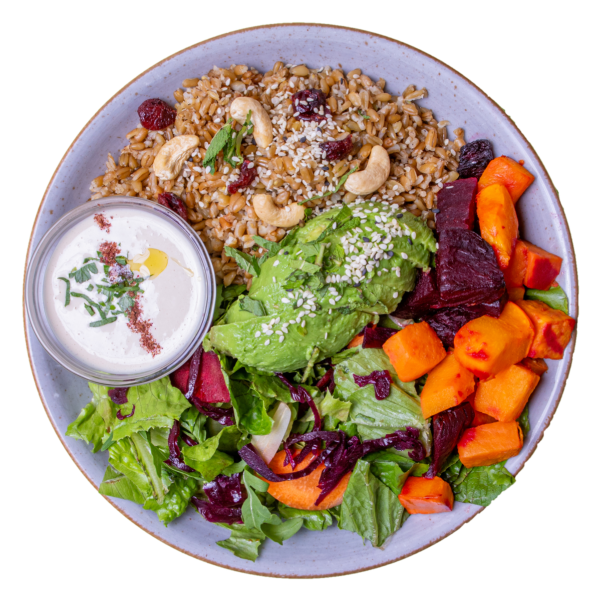 Grün Beete Schale mit Avocado